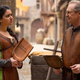 Geraldine Viswanathan and Steve Buscemi